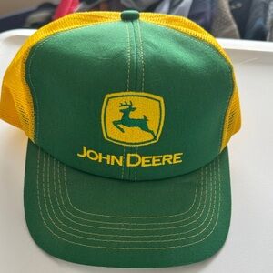 John Deere Green and Yellow Logo Trucker Hat
